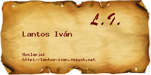 Lantos Iván névjegykártya